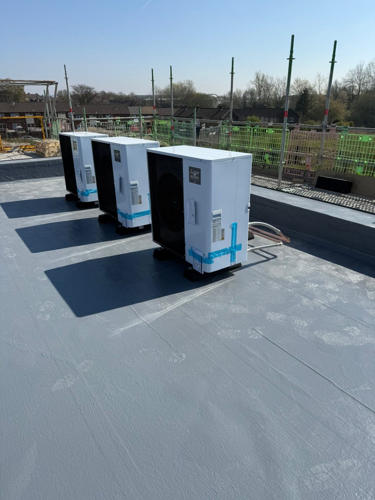 Air source heat pump installation
