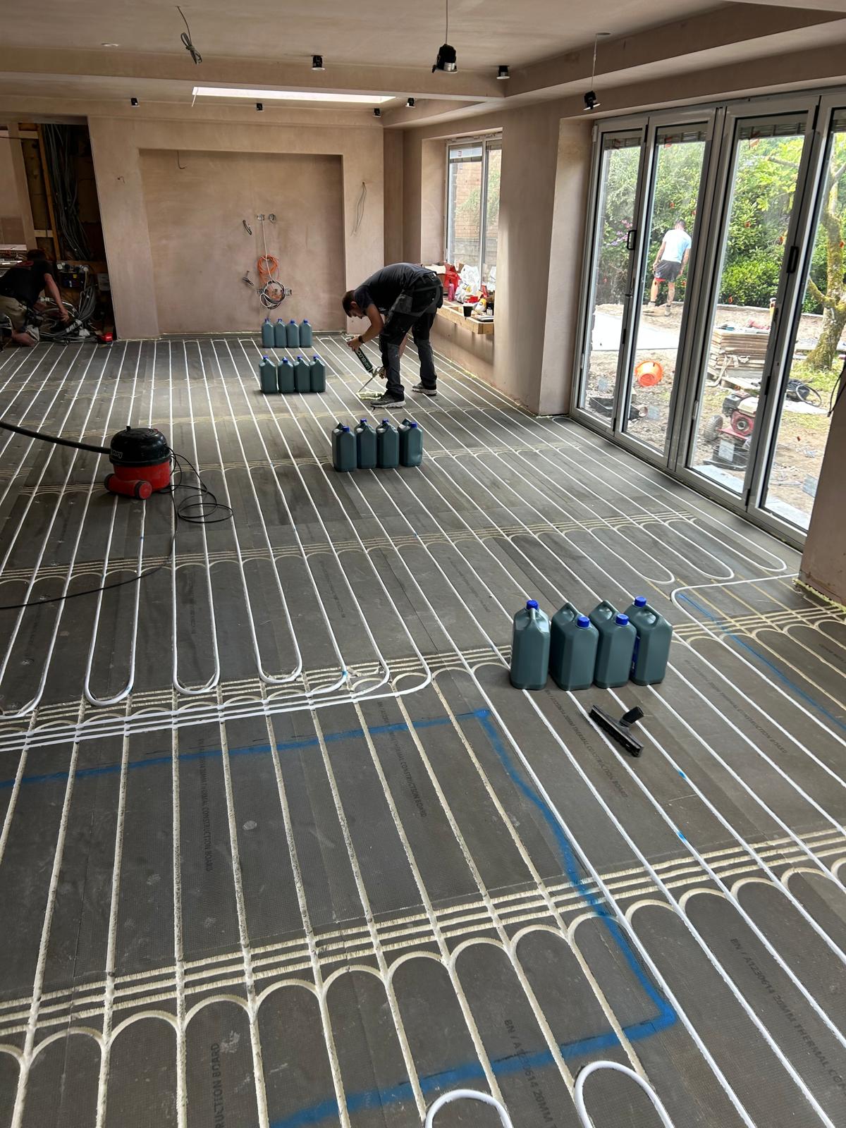 Underfloor heating installation