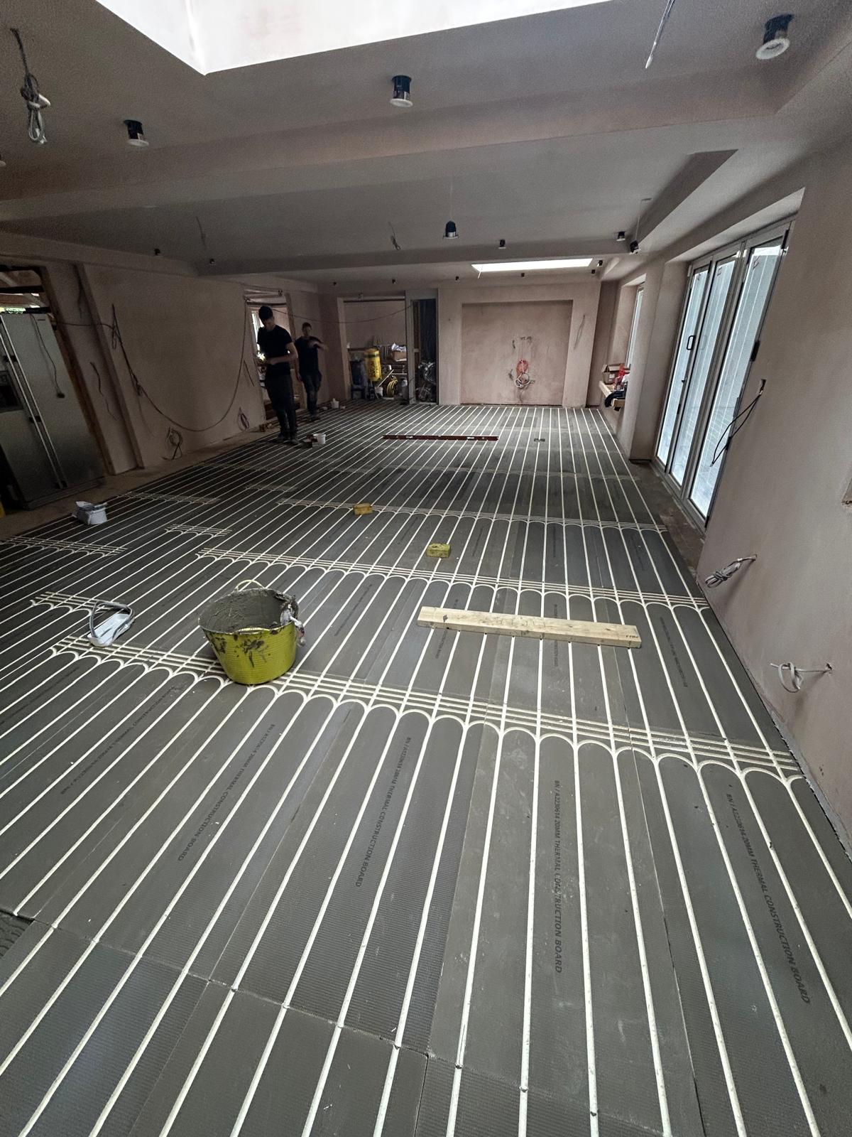 Underfloor heating installation