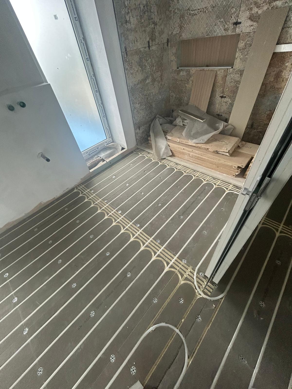 Underfloor heating installation