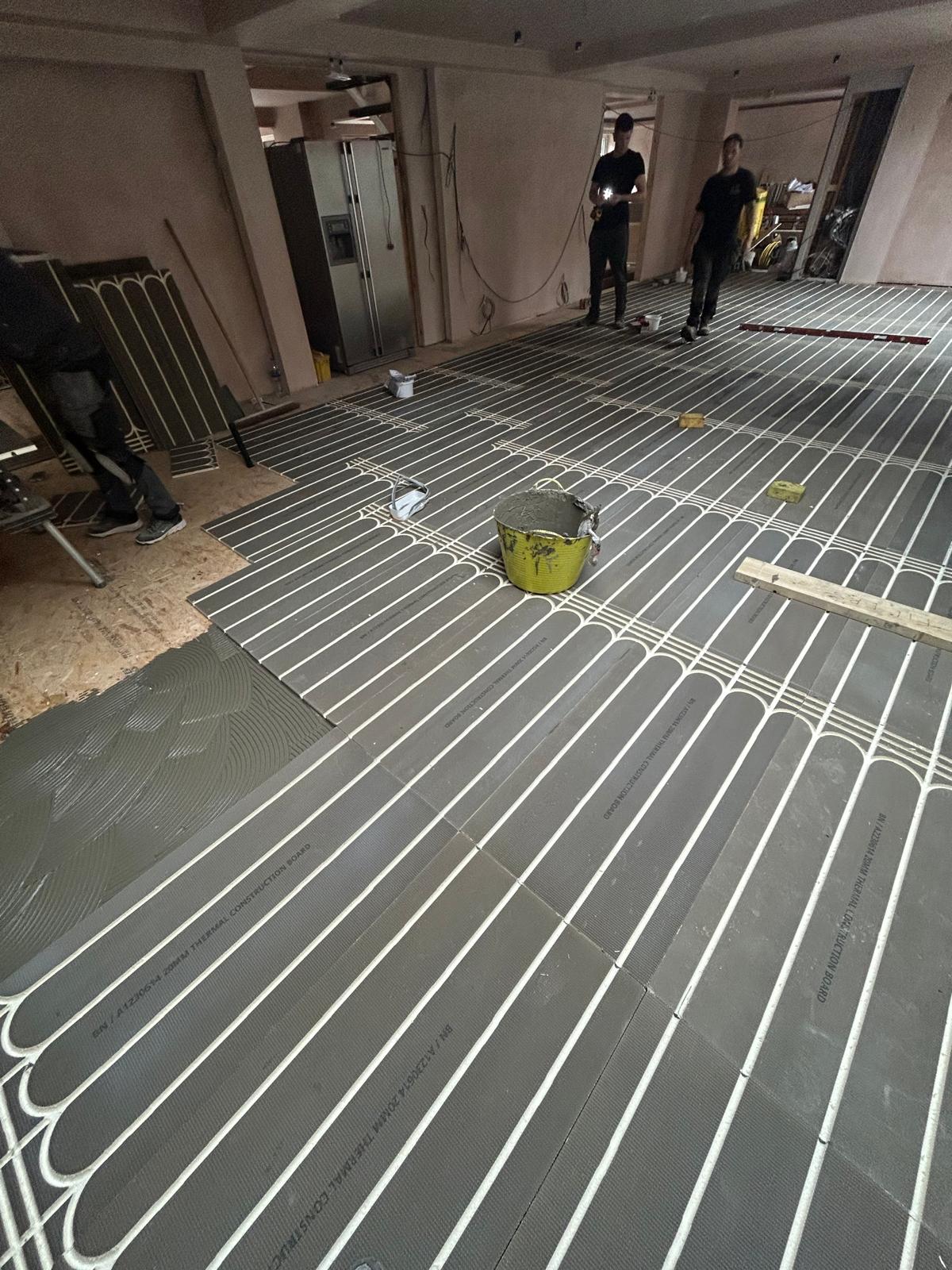 Underfloor heating installation